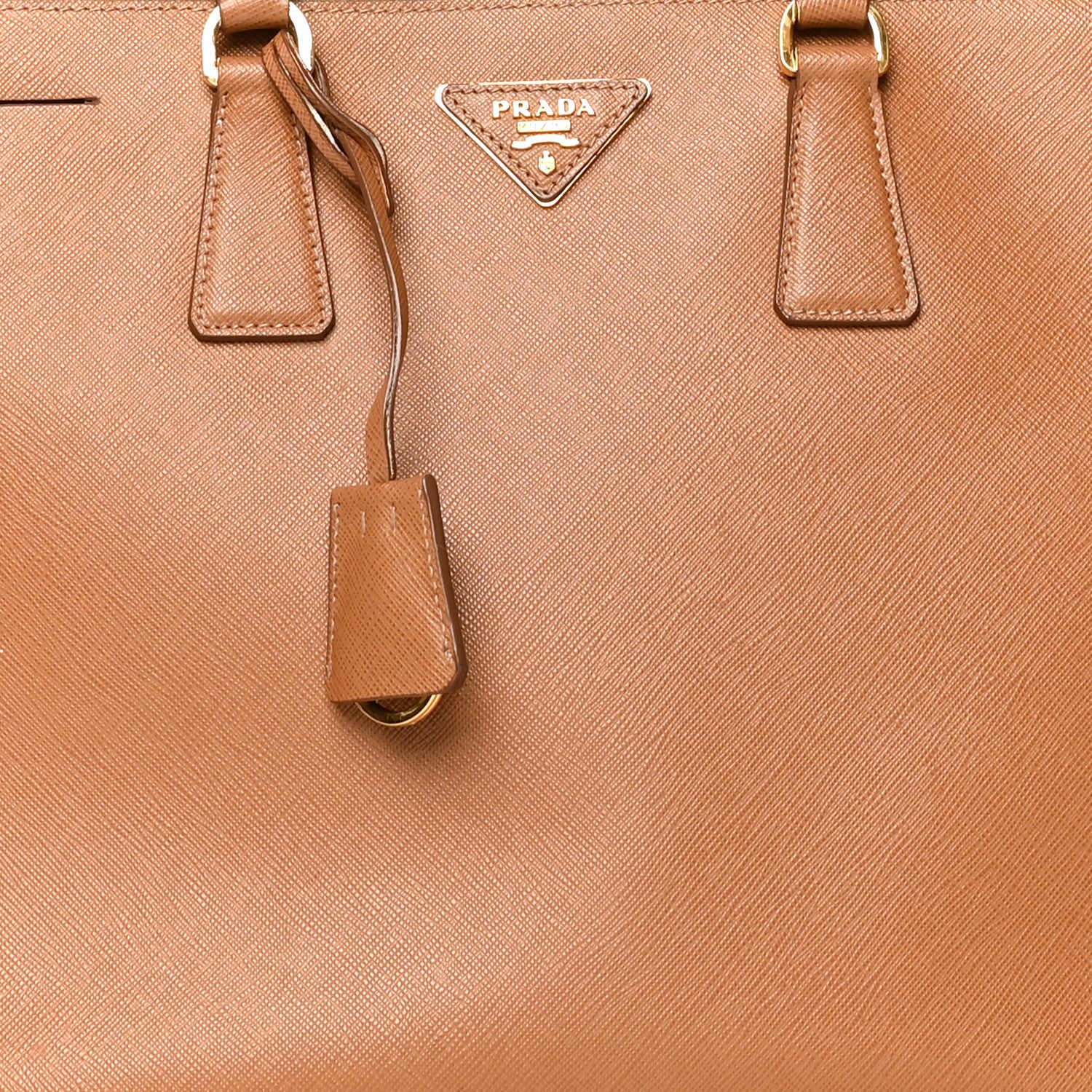 Prada Saffiano Lux Large Galleria Double Zip Tote Caramel 8 of 12
