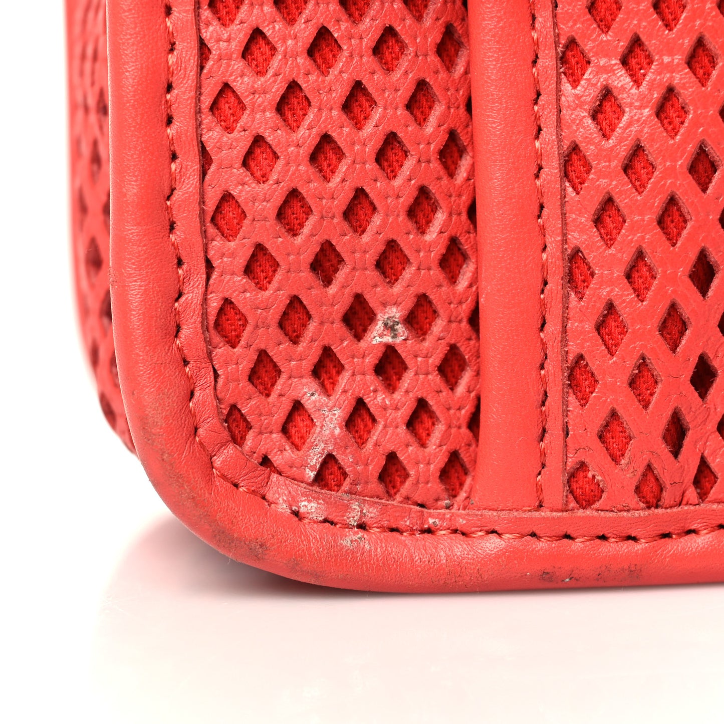 Perforated Calfskin Up In The Air Flap Red