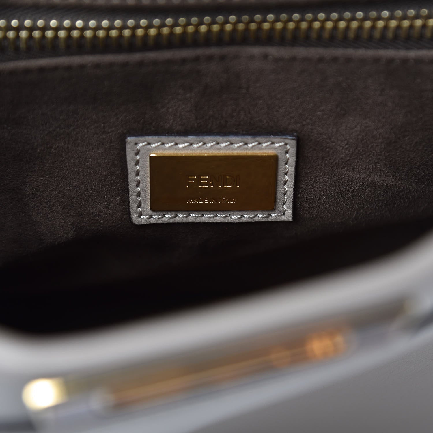 Fendi Vitello Seta Plexiglass Tortoise Medium Peekaboo Iconic Satchel Tortora 7 of 10