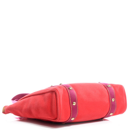 Louis Vuitton Toile Antigua Cabas MM Red Pink 4 of 8