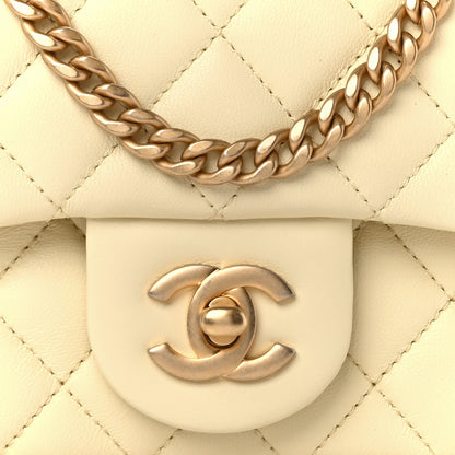 Chanel Lambskin Quilted Mini Sweet Camellia Flap Light Yellow 9 of 12