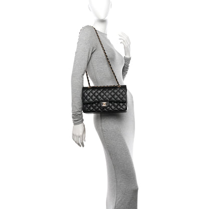 Chanel Caviar Quilted Medium Double Flap Black 2 of 11