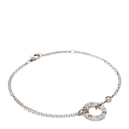 Cartier 18K White Gold Diamond LOVE Bracelet 1 of 4