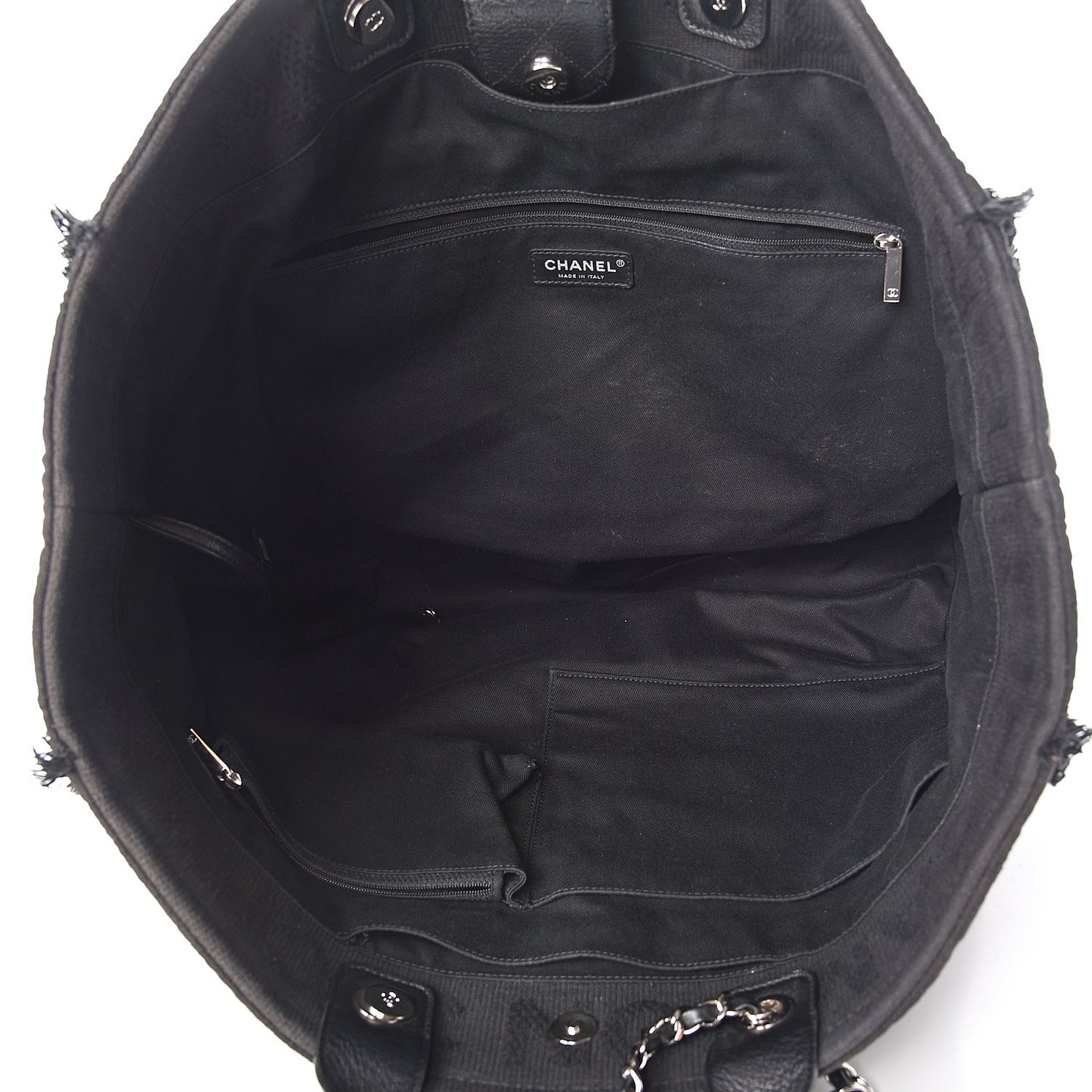 Canvas Extra Large Double Face Shopping Tote Black