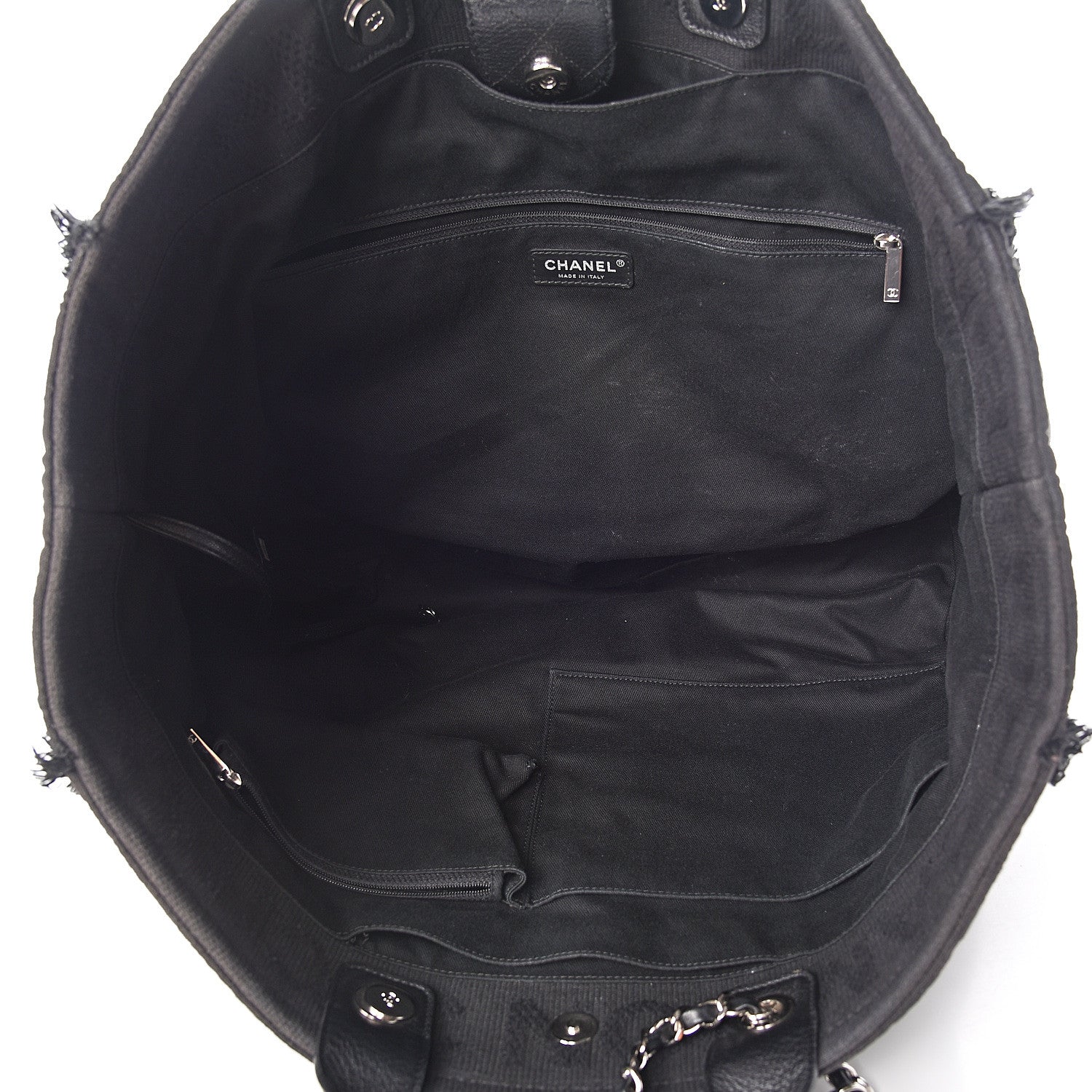 Chanel Canvas Extra Large Double Face Shopping Tote Black 4 of 9