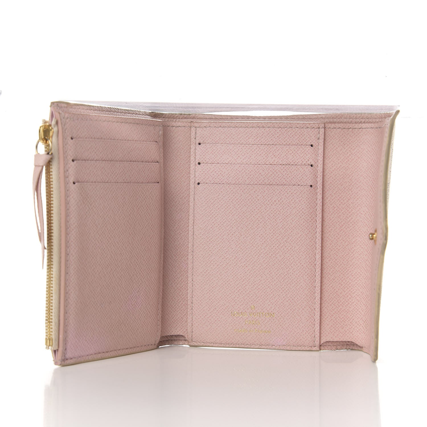 Louis Vuitton Damier Azur Victorine Wallet Rose Ballerine 5 of 10