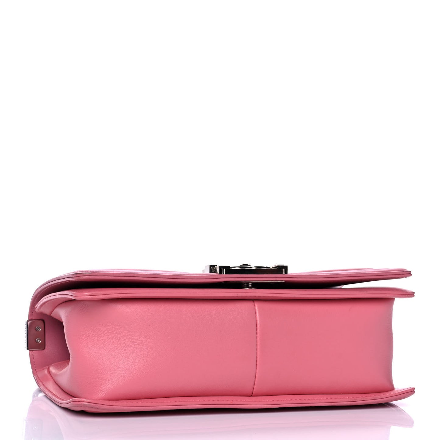 Calfskin Chevron Quilted Medium Boy Flap Pink