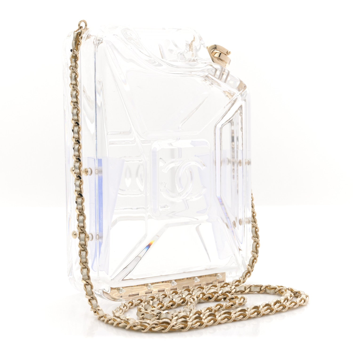 Chanel Plexiglass Dubai by Night Gas Tank Clutch 3 of 10