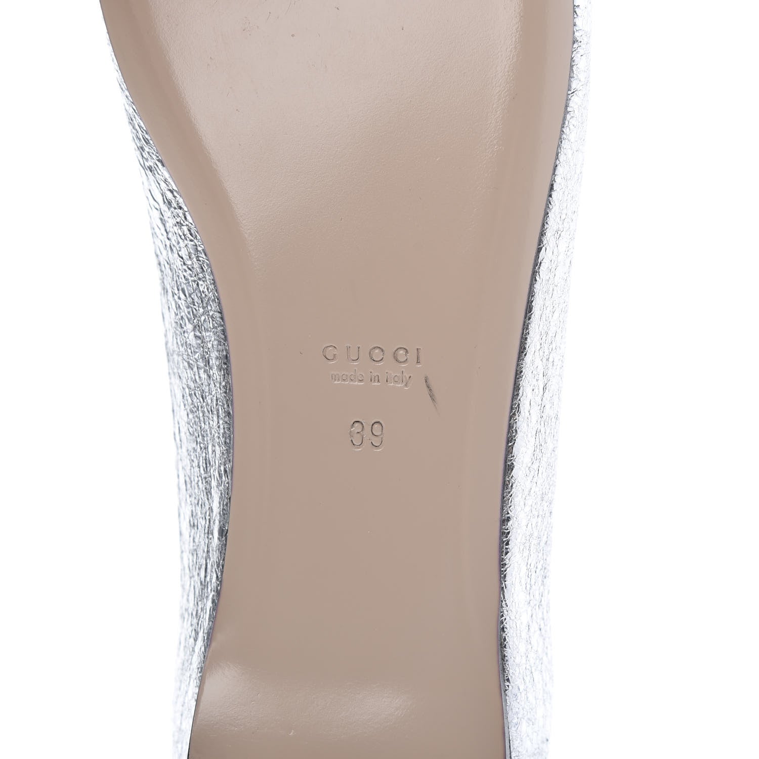 Gucci Galassia GG Marmont Fringe Flats 39 Argento 7 of 8