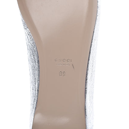 Gucci Galassia GG Marmont Fringe Flats 39 Argento 7 of 8