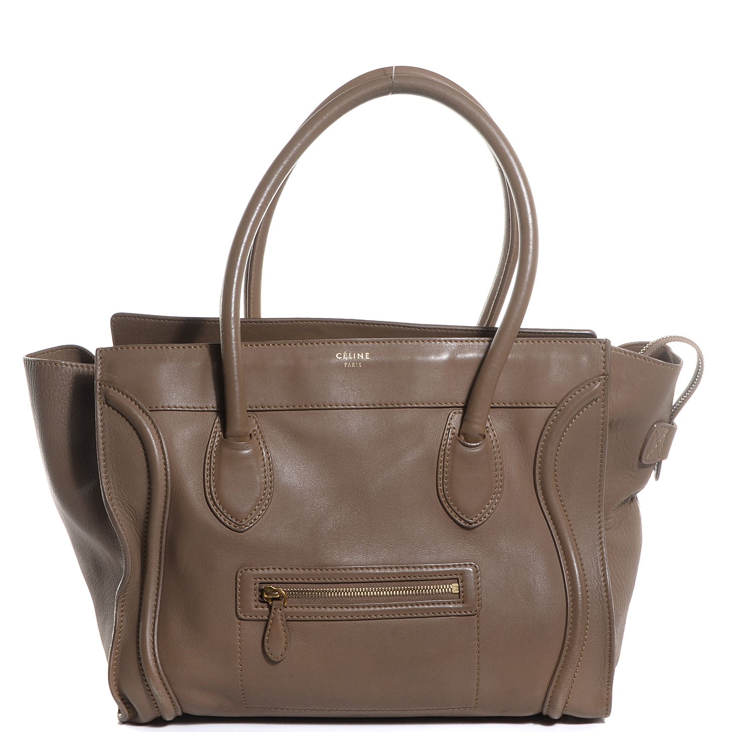 Celine Smooth Calfskin Shoulder Luggage Camel 1 of 10