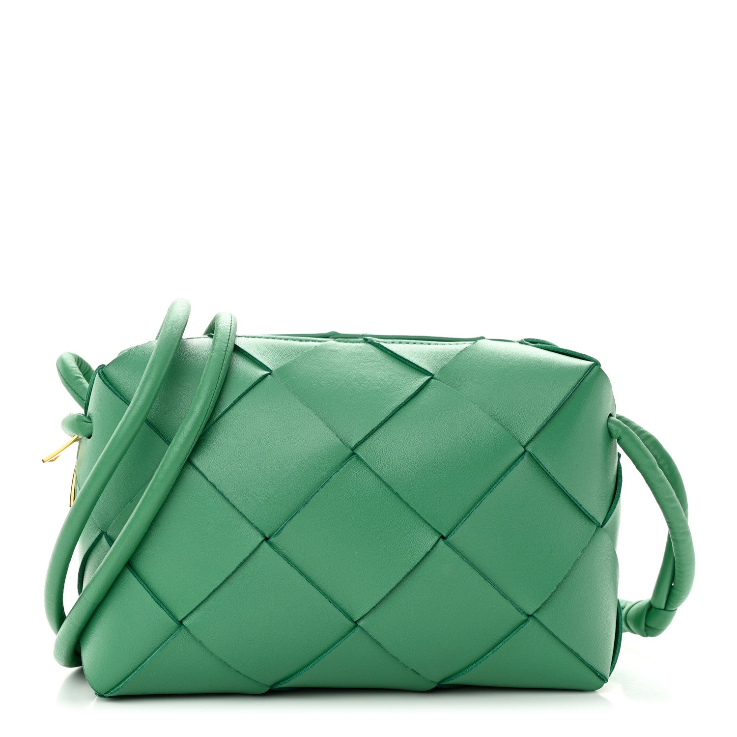 Bottega Veneta Lambskin Maxi Intreccio Small Cassette Camera Bag Mermaid 1 of 9