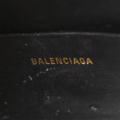 Balenciaga Metallic Calfskin Crocodile Embossed Hourglass Top Handle Bag Mini with Chain Gold 6 of 10