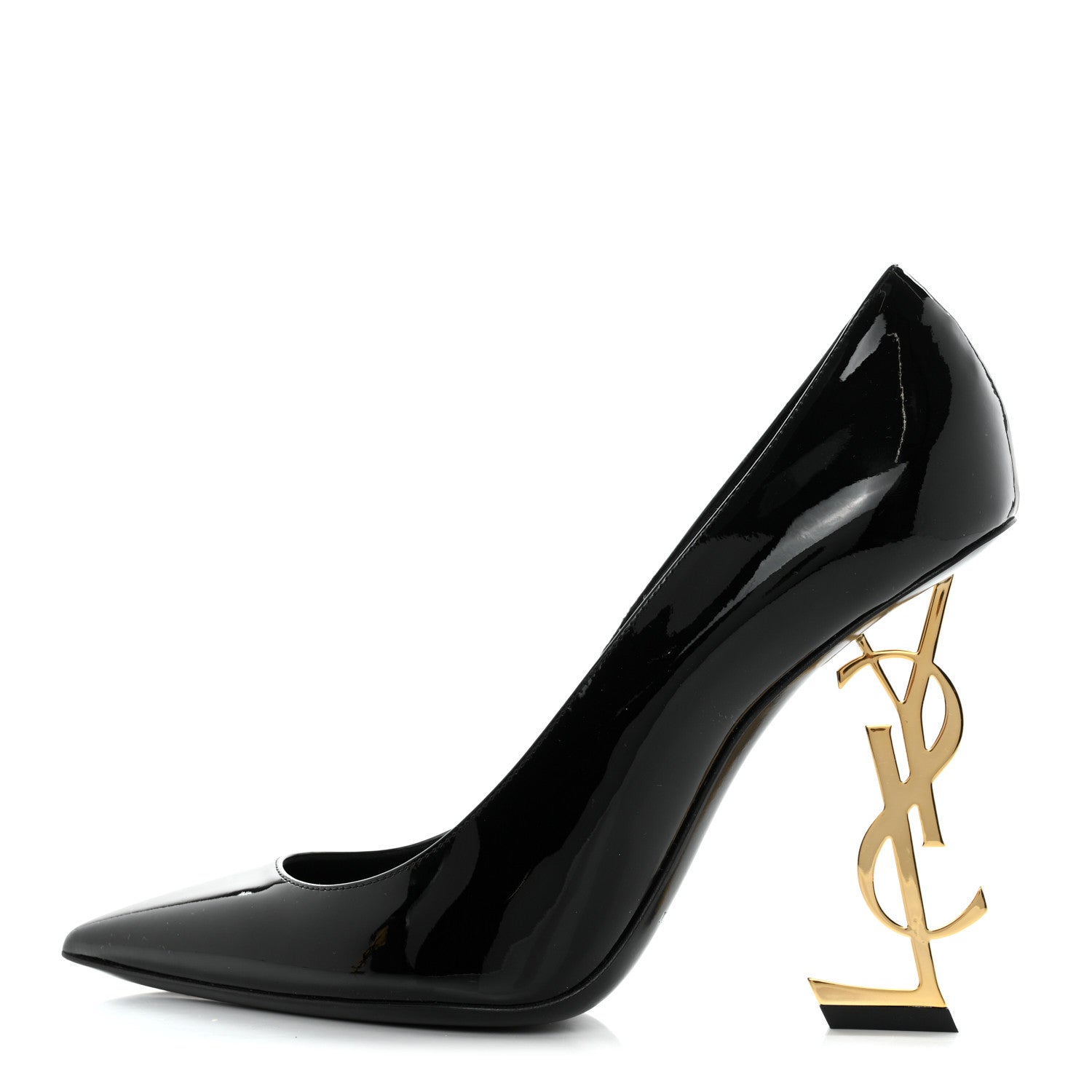Saint Laurent Patent Opyum 110 Pumps 39 Black Gold 1 of 8