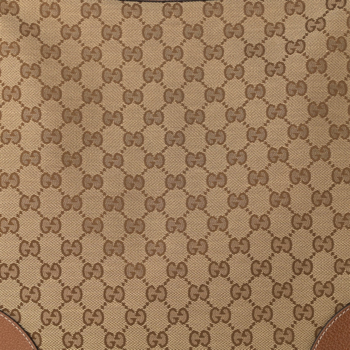 Monogram Textured Calfskin Large Bree Hobo Beige Ebony Nocciola