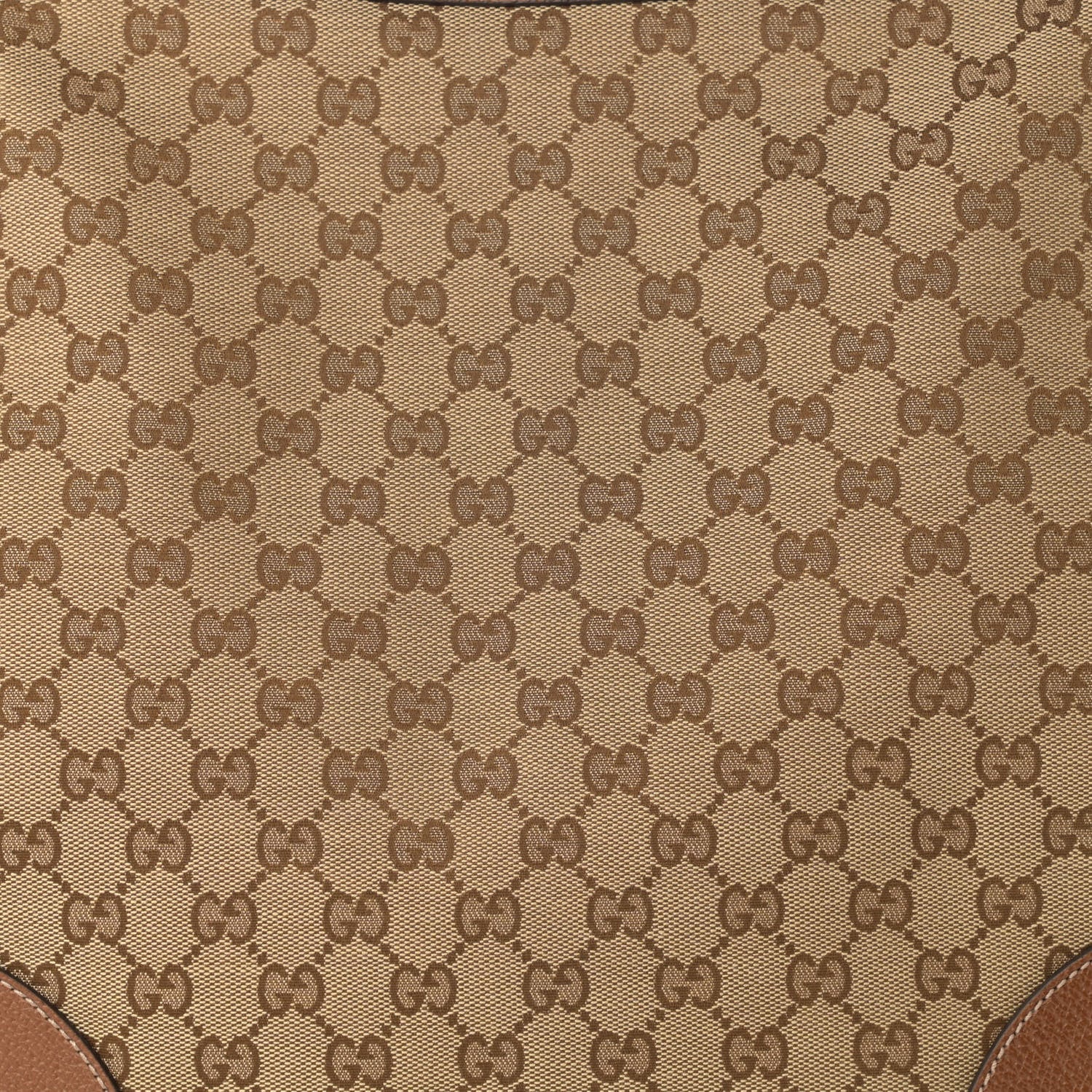 Gucci Monogram Textured Calfskin Large Bree Hobo Beige Ebony Nocciola 8 of 10
