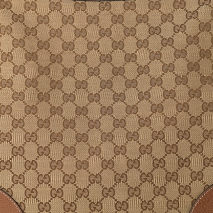 Gucci Monogram Textured Calfskin Large Bree Hobo Beige Ebony Nocciola 8 of 10