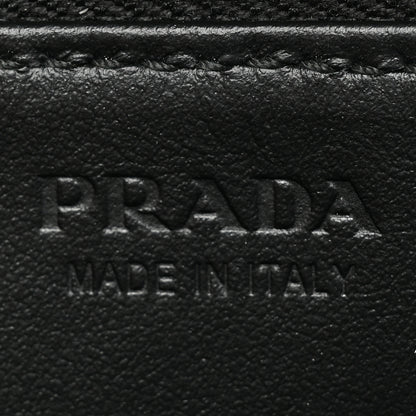 Prada Saffiano Travel Double Zip Crossbody Belt Bag Black 7 of 9