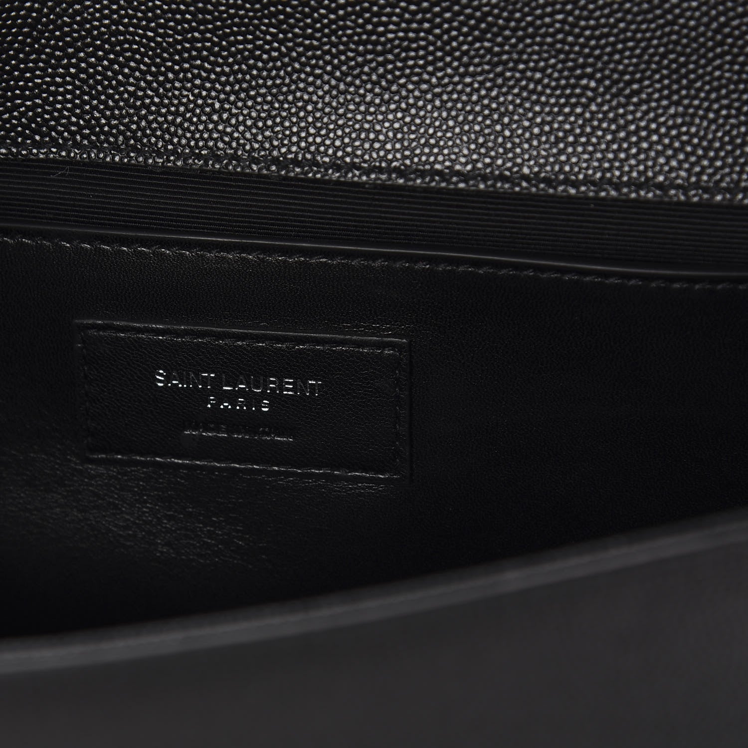 Saint Laurent Grain De Poudre Monogram Cassandre Clutch Black 6 of 8
