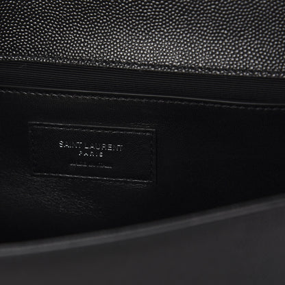 Saint Laurent Grain De Poudre Monogram Cassandre Clutch Black 6 of 8