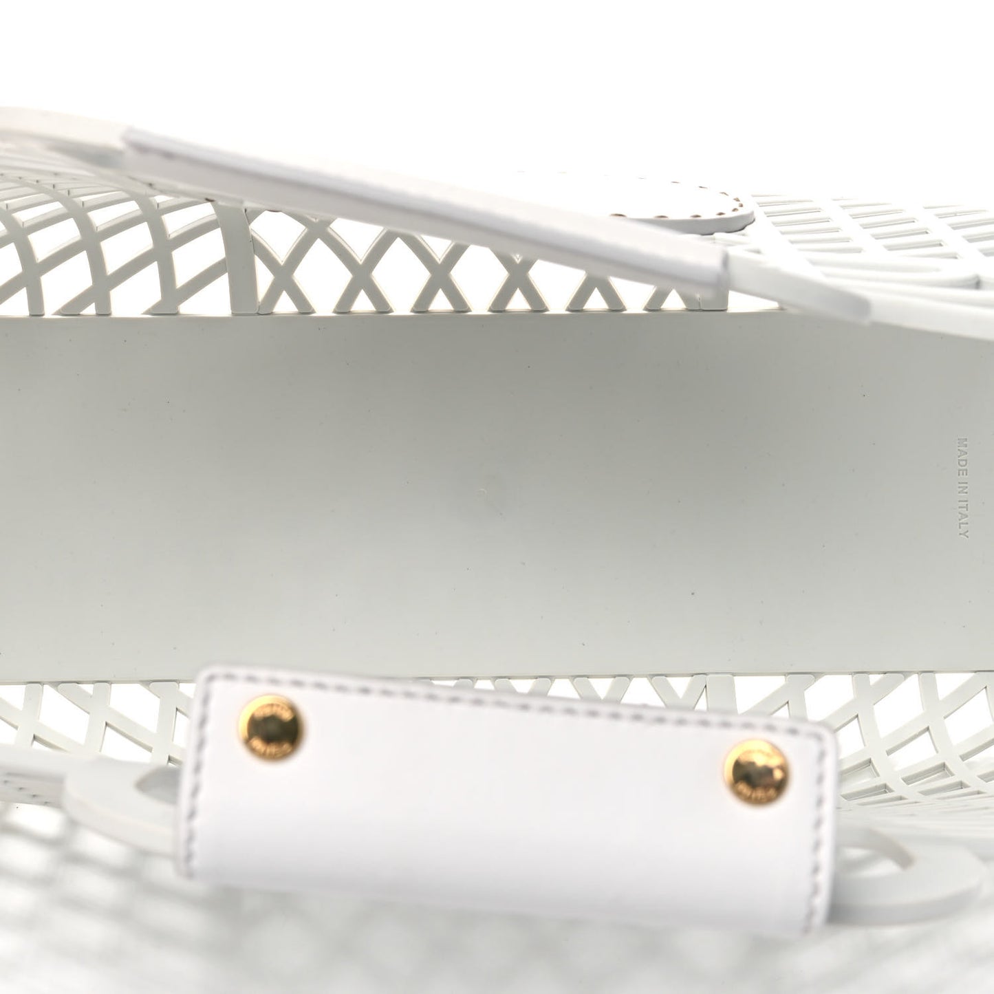 Recycled Plastic Vitello Liberty Matte Medium Fendi Basket White Ice
