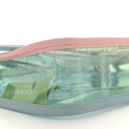 Chanel Lambskin PVC Quilted Medium Coco Splash Flap Blue Green 9 of 11