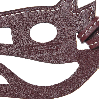 Hermes Swift Paddock Cheval Horse Bag Charm Bordeaux 3 of 3