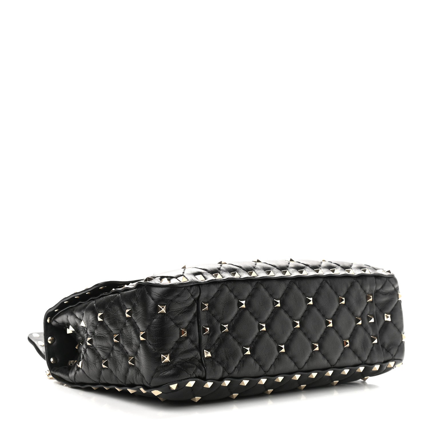 Valentino Garavani Lambskin Medium Rockstud Spike Shoulder Bag Black 4 of 11