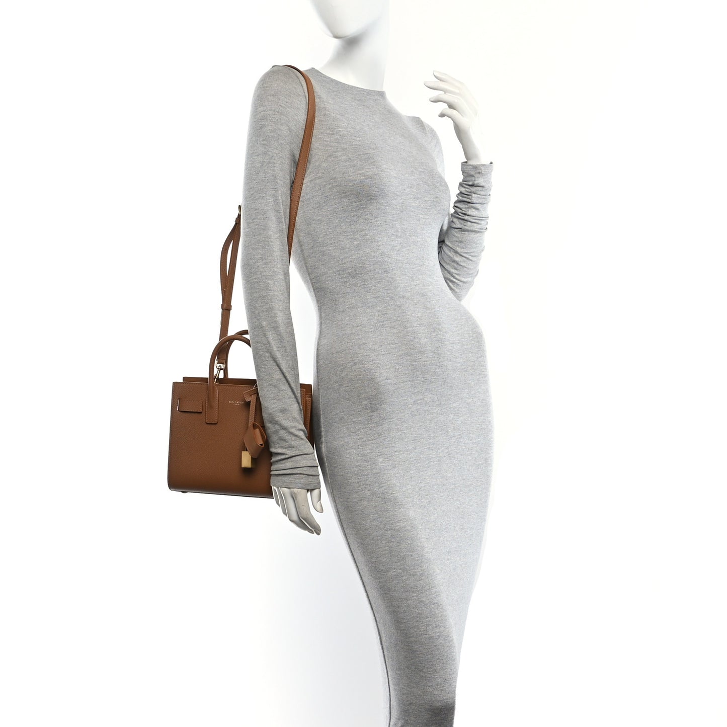 Grained Calfskin Nano Supple Sac De Jour Cinnamon