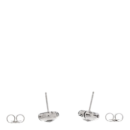 John Hardy Sterling Silver White Topaz Bamboo Stud Earrings 3 of 5