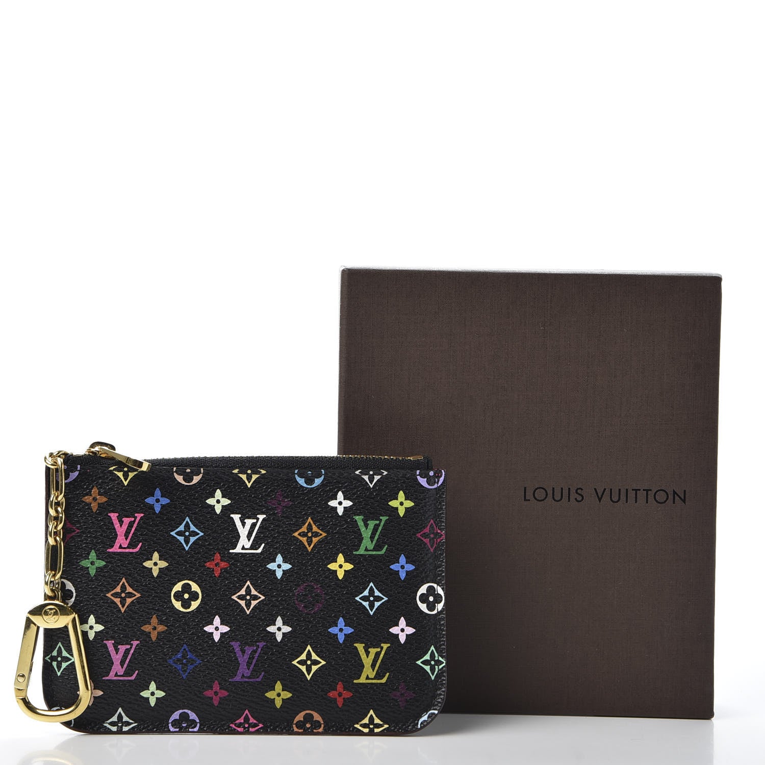 Louis Vuitton Monogram Multicolor Key Pouch Black Grenade 9 of 9