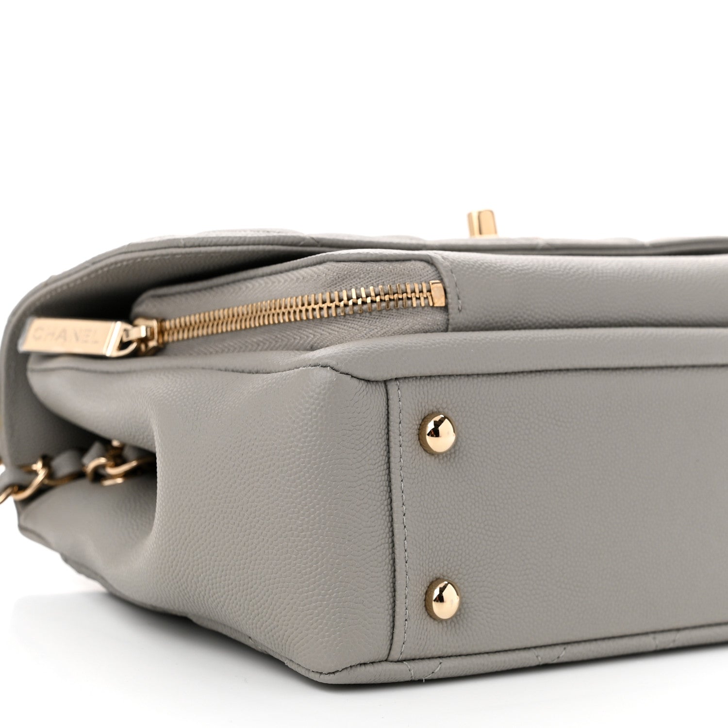 Chanel Caviar Quilted Medium Business Affinity Flap Grey 9 of 11