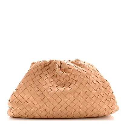 Bottega Veneta Nappa Maxi Intrecciato The Pouch Oversized Clutch Almond 1 of 7