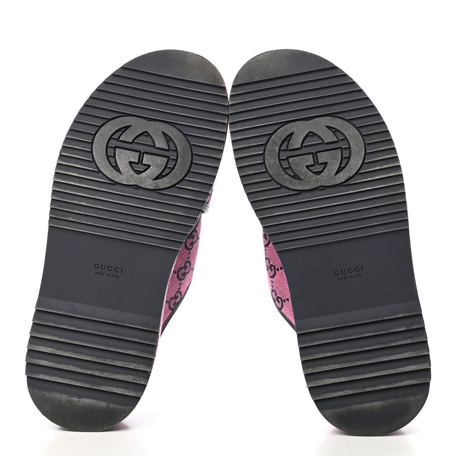 Gucci Monogram Multicolor Criss Cross Platform Slide Sandals 39 Pink Blue 5 of 9