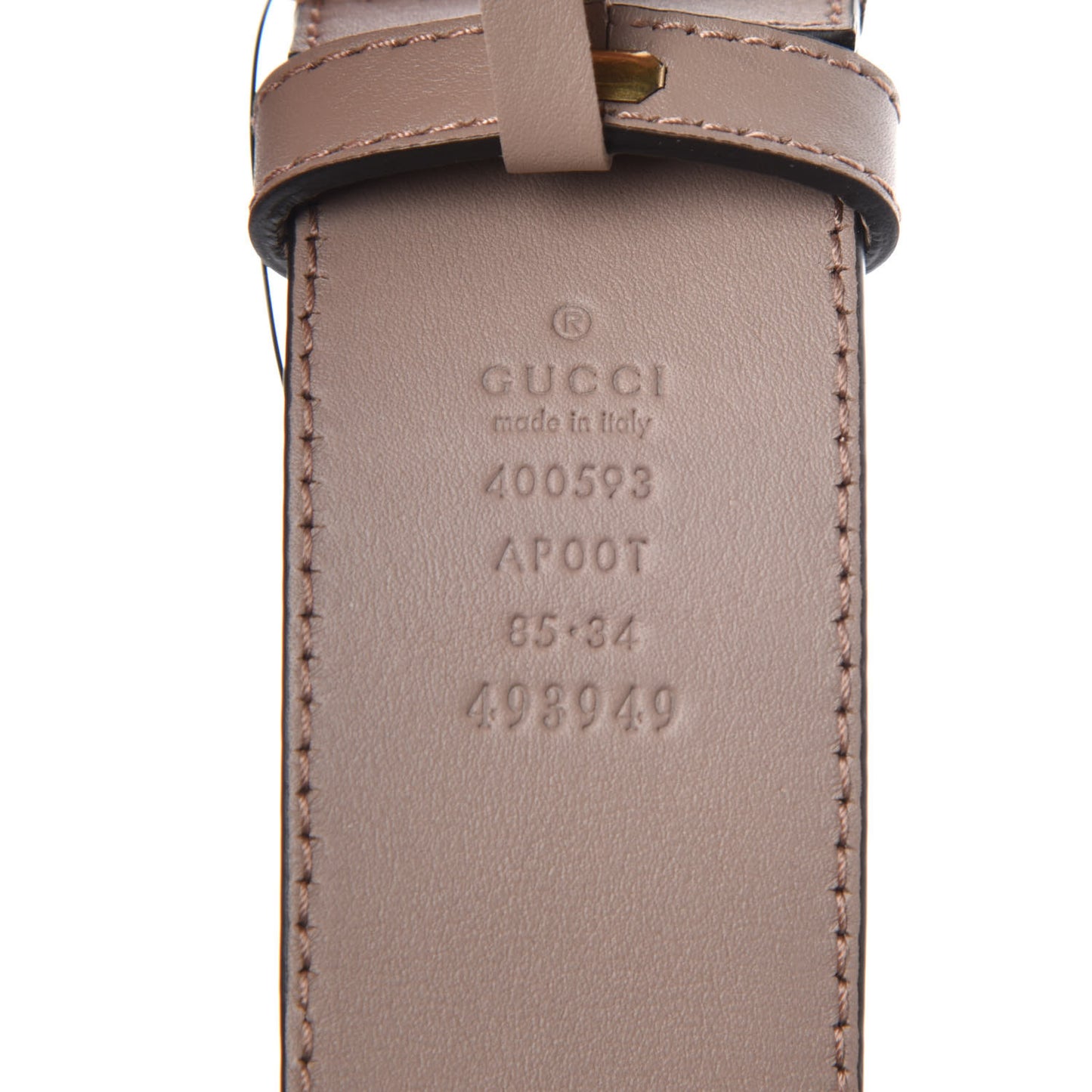 Calfskin Double G 40mm Belt 85 34 Porcelain Rose