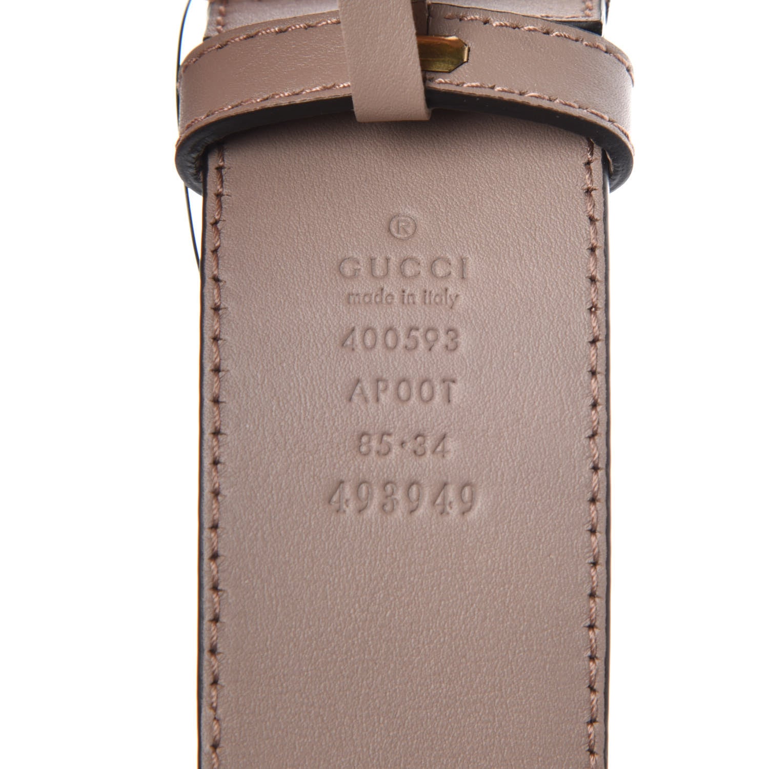Gucci Calfskin Double G 40mm Belt 85 34 Porcelain Rose 4 of 6
