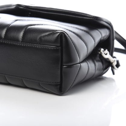 Saint Laurent Calfskin Y Quilted Monogram Toy Loulou Crossbody Bag Black 10 of 11
