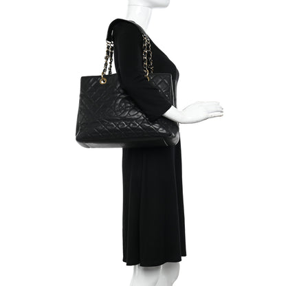 Chanel Caviar Quilted Grand Shopping Tote GST Black 2 of 13