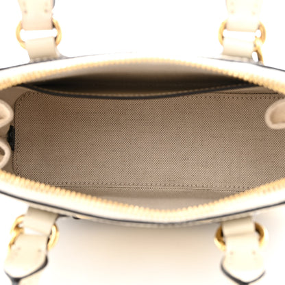 Gucci GG Supreme Monogram Azalea Calfskin Mini Horsebit 1955 Top Handle Bag Beige Ebony Mystic White 5 of 12
