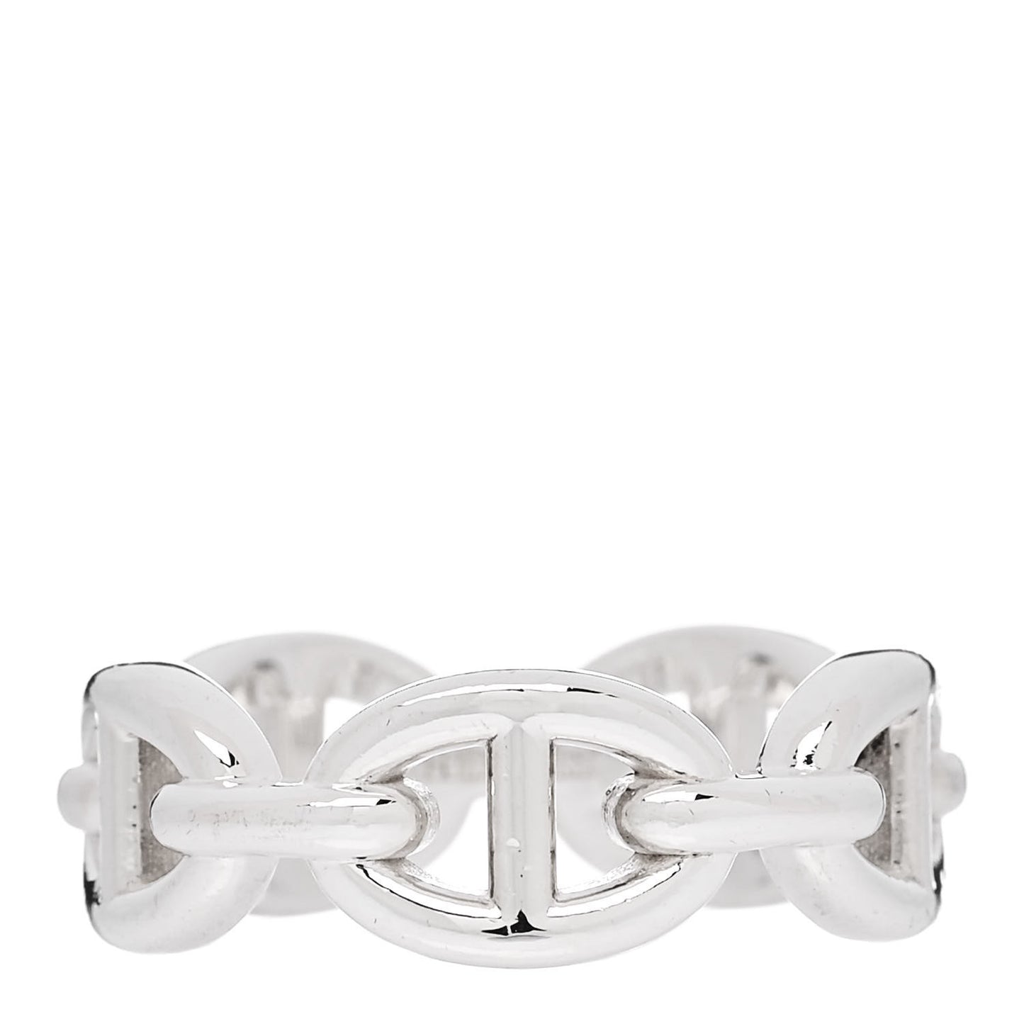 Sterling Silver PM Chaine d'Ancre Enchainee Band Ring 55 7.25