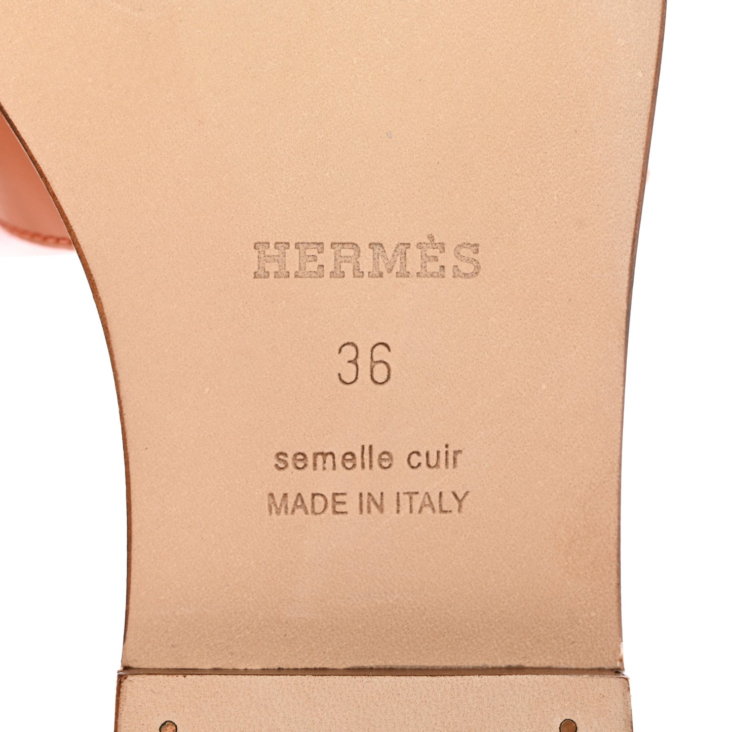 Calfskin Oran Sandals 36 Orange Terracotta