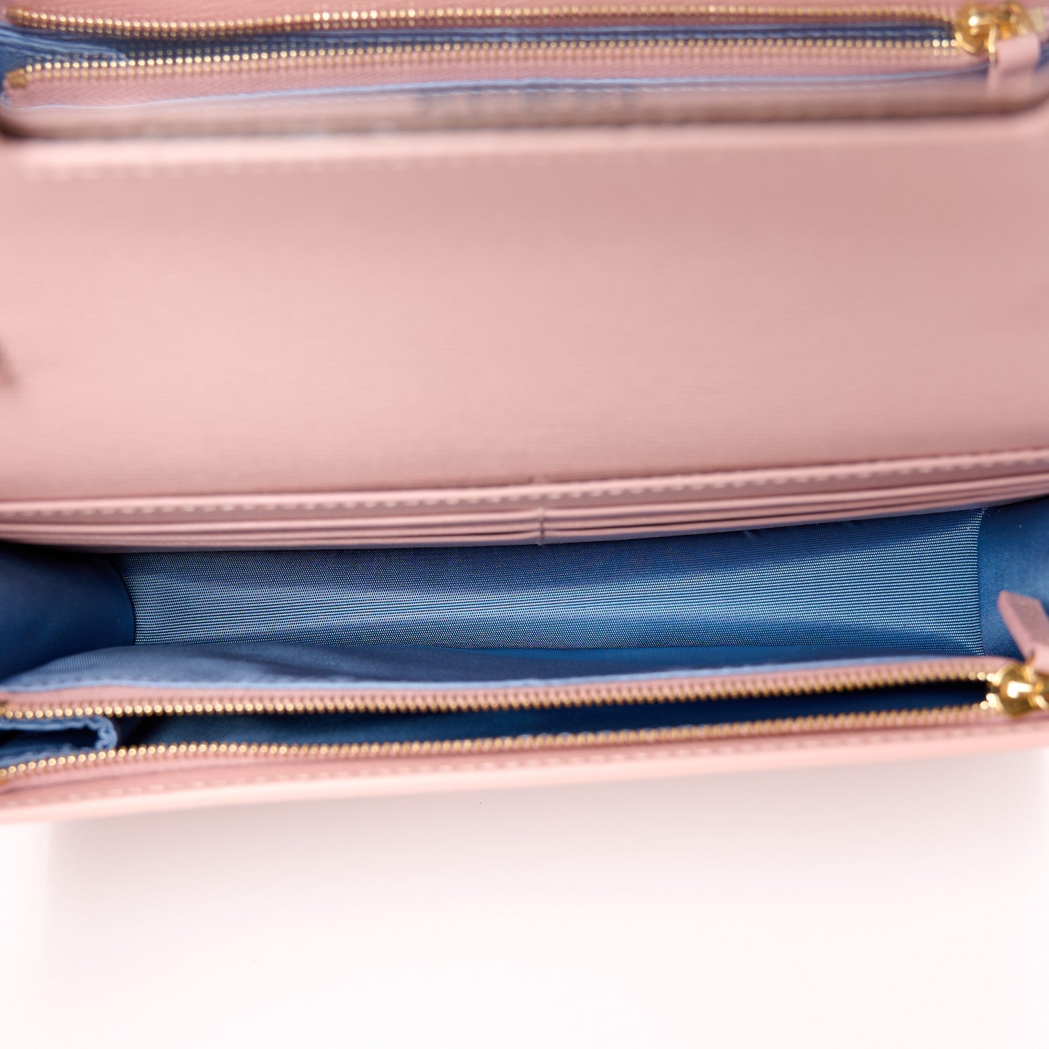 Gucci Textured Calfskin Script Logo Wallet On Chain Light Pink 5 of 11