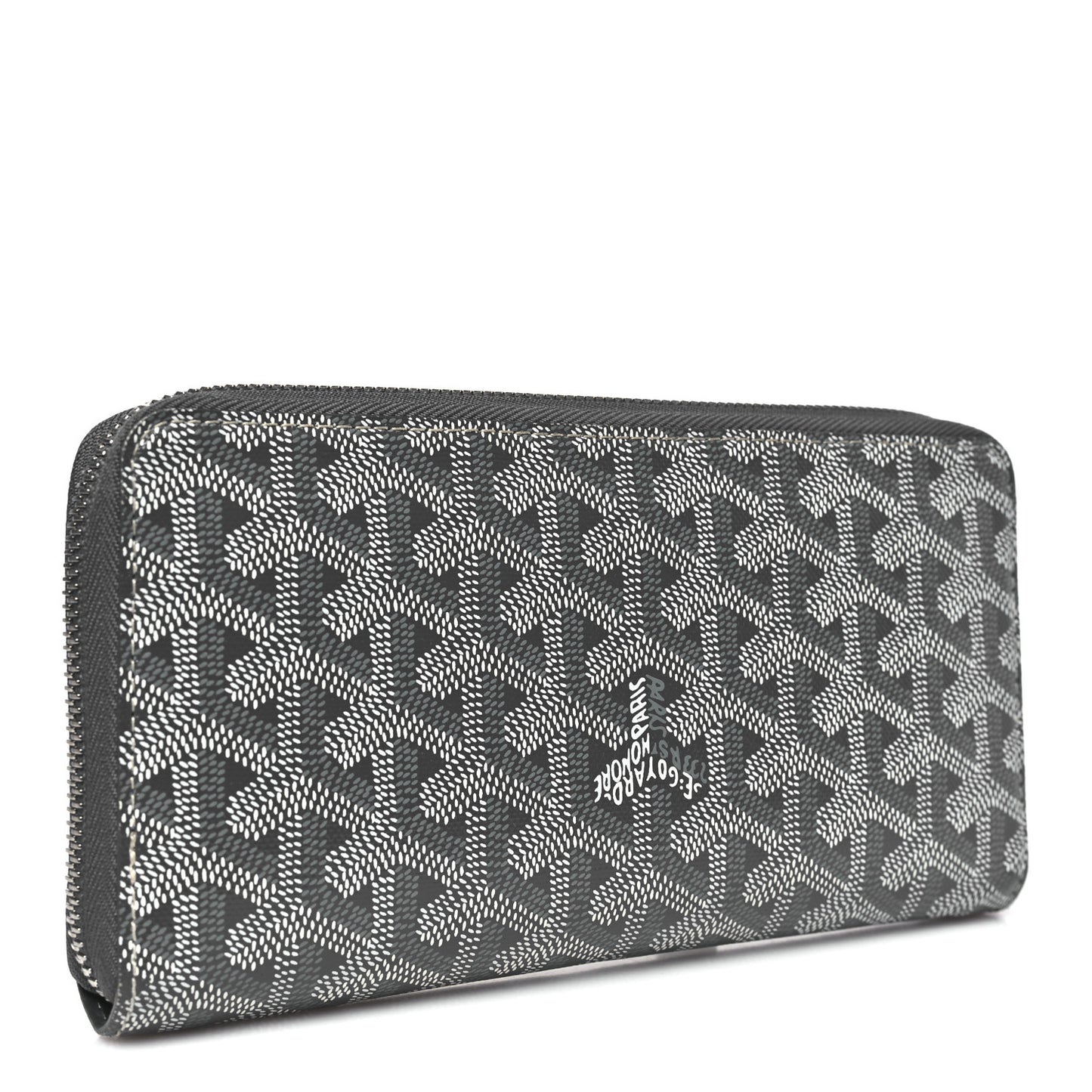 Goyardine Matignon Zip Around GM Wallet Grey