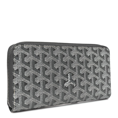 Goyard Goyardine Matignon Zip Around GM Wallet Grey 3 of 7