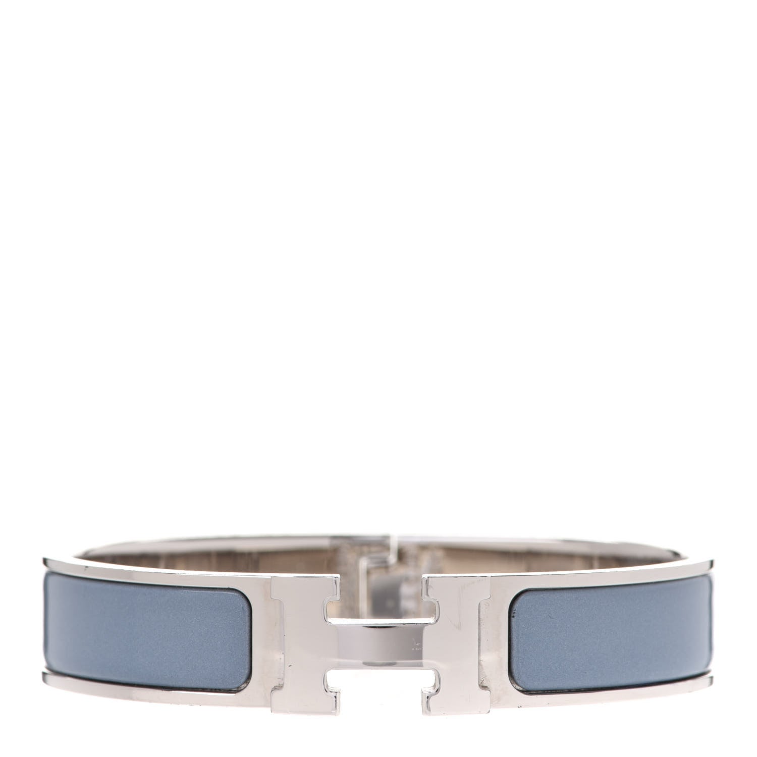 Hermes Enamel Narrow Clic Clac H Bracelet PM Gris Orage 1 of 6
