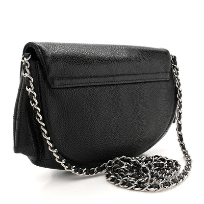 Chanel Caviar Half Moon Wallet On Chain WOC Black 3 of 14