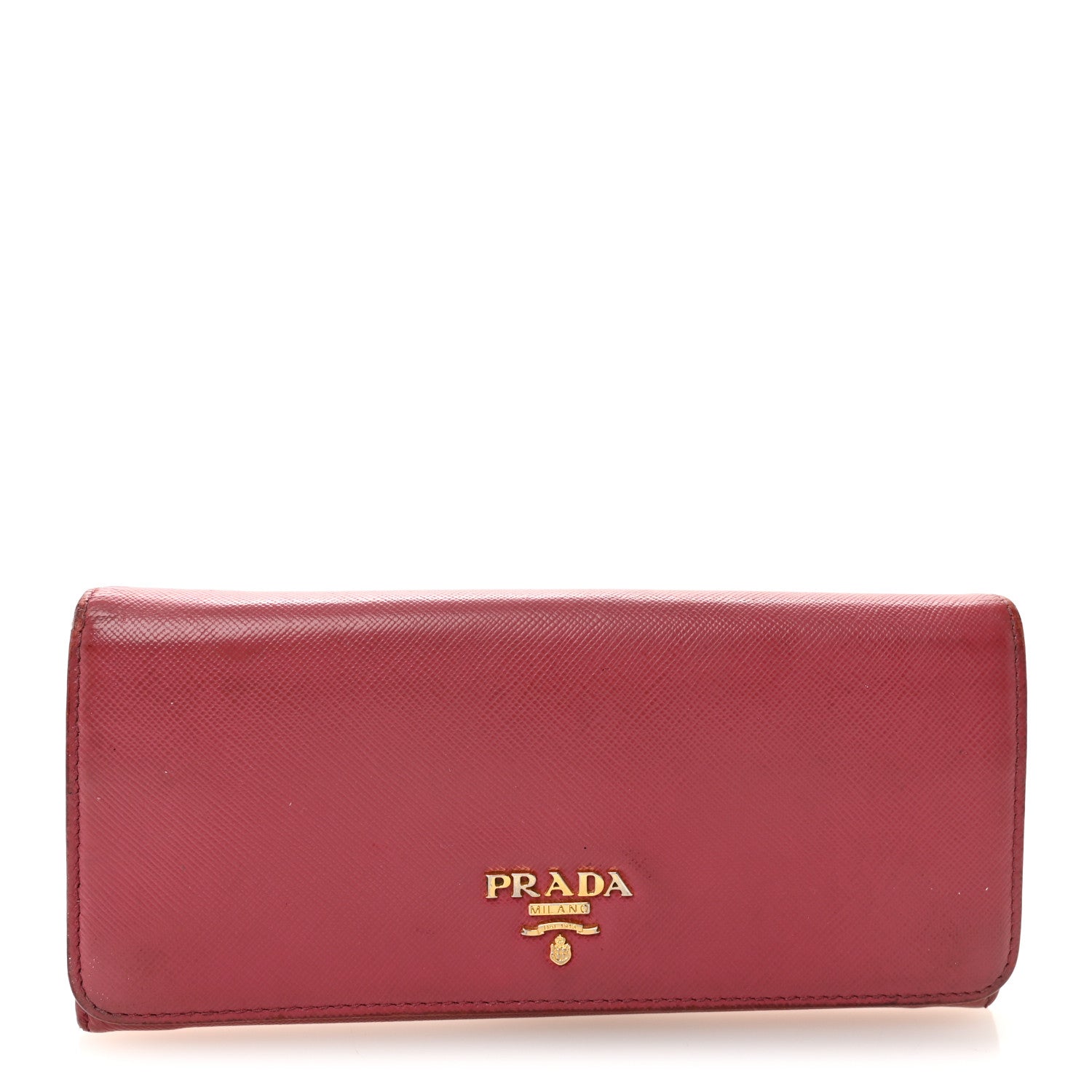 Prada Saffiano Metal Continental Flap Wallet Bruyere 1 of 9