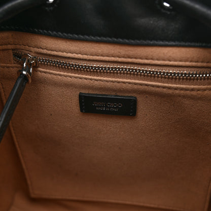 Jimmy Choo Smooth Shiny Calfskin Bon Bon Bucket Bag Black 6 of 10