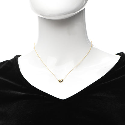 Tiffany 18K Yellow Gold 6.5mm Elsa Peretti Bean Pendant Necklace 2 of 7