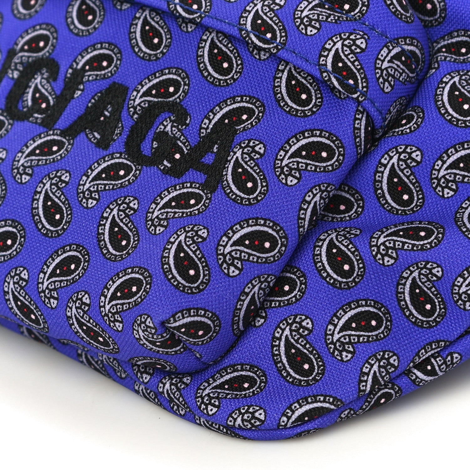 Balenciaga Sport Nylon Logo Paisley Print Wheel Belt Bag Navy Black 10 of 10